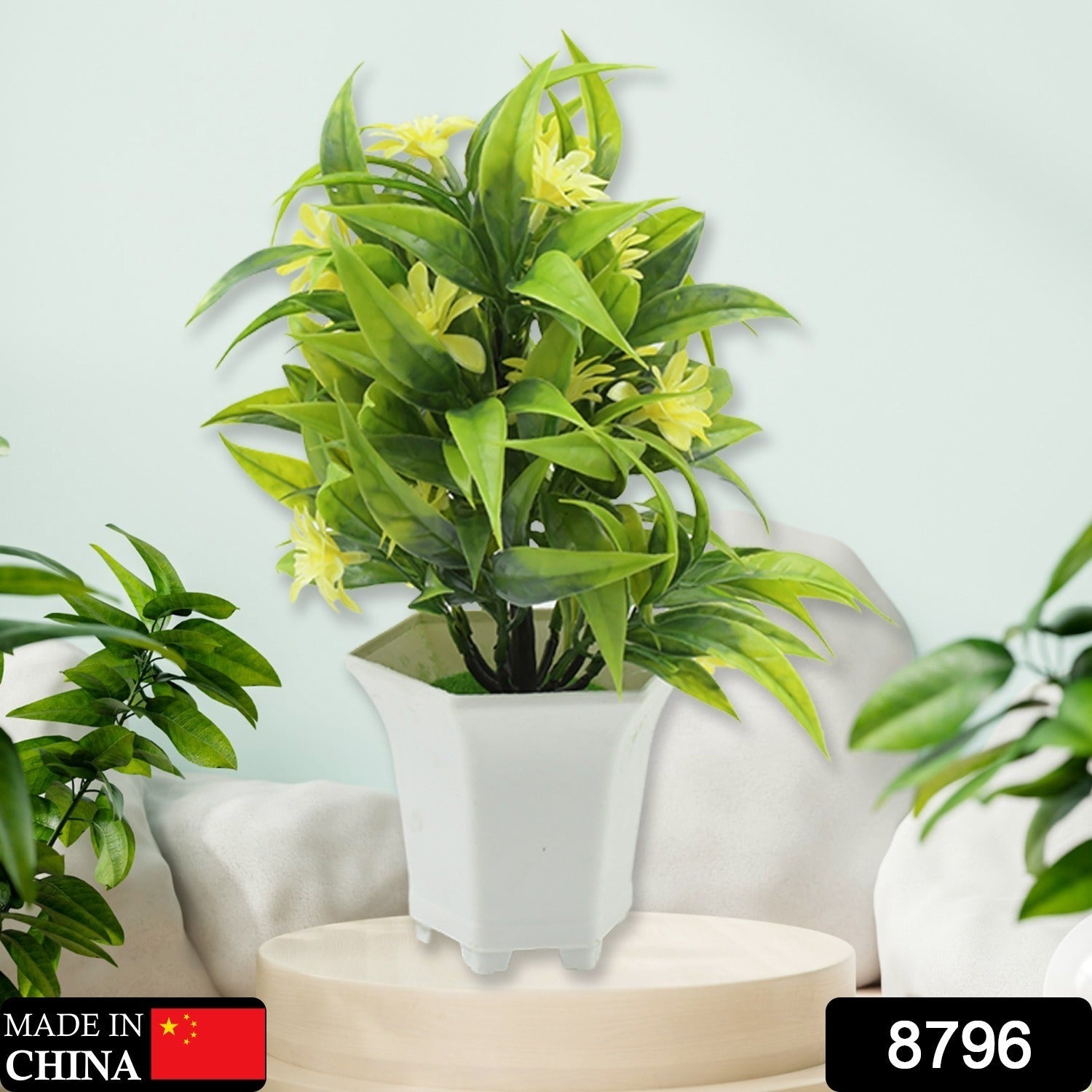 Wild Artificial Flower Plants with Cute Pot | Flower Plant for Home Office Decor | Tabletop and Desk Decoration | Artificial Flower for Balcony Indoor Decor, Plants for Living Room (1 Pc) Wild Artificial Flower Plants with Cute Pot | Flower Plant for Home Office Decor | Tabletop and Desk Decoration | Artificial Flower for Balcony Indoor Decor, Plants for Living Room (1 Pc)